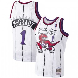 Men's Toronto Raptors Tracy McGrady #1 White 1998-99 Hardwood Classics Swingman Jersey