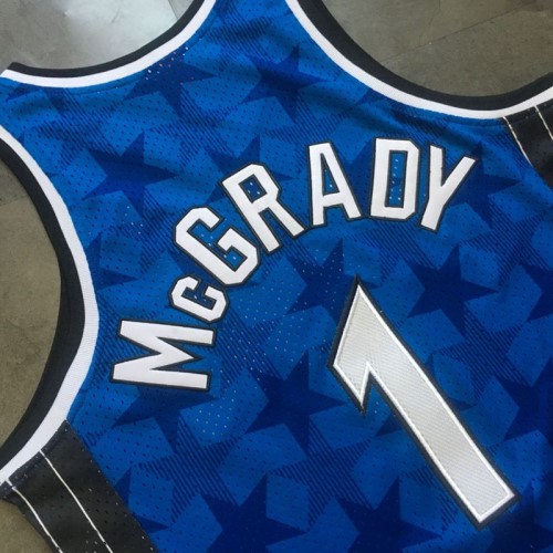 Men's Orlando Magic Tracy McGrady #1 Throwback Mitchell & Ness Blue 00-01 Hardwood Classics Jersey