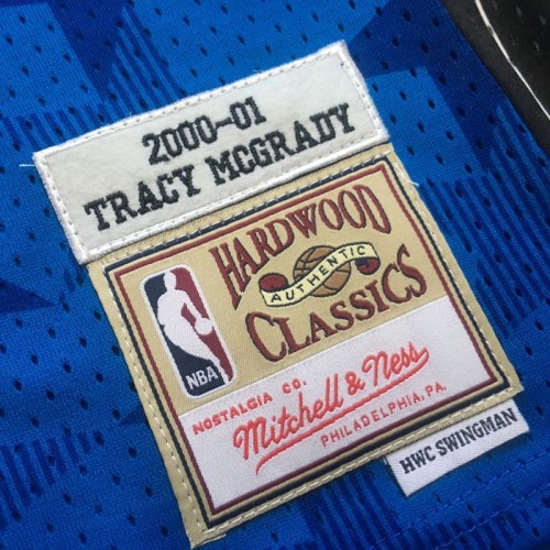 Men's Orlando Magic Tracy McGrady #1 Throwback Mitchell & Ness Blue 00-01 Hardwood Classics Jersey