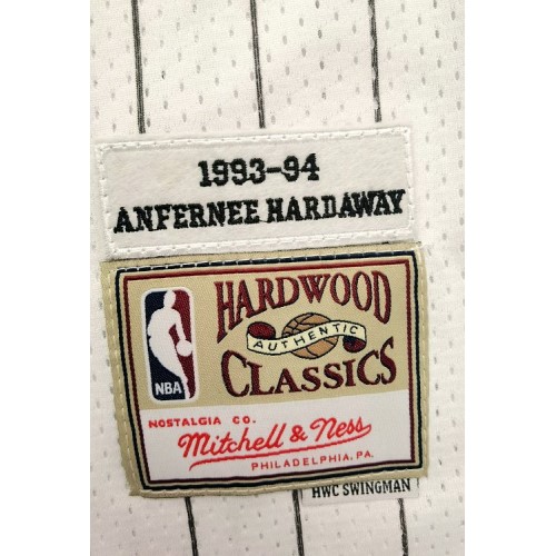 Men's Orlando Magic Anfernee Hardaway #1 Throwback Mitchell & Ness White 93-94 Hardwood Classics Jersey