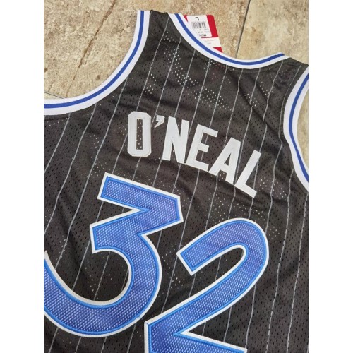Men's Orlando Magic Shaquille O'Neal #32 Throwback Mitchell & Ness Black 94-95 Hardwood Classics Jersey