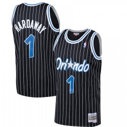 Men's Orlando Magic Anfernee Hardaway #1 Throwback Black 94-95 Hardwood Classics Jersey