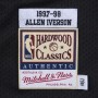 Men's Philadelphia 76ers Allen Iverson #3 Throwback Mitchell & Ness Black 1997-98 Hardwood Classics Jersey