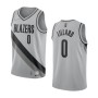 Men's Portland Trail Blazers Damian Lillard #0 Nike Grey 2020/21 Swingman NBA Jersey- Earned Edition