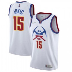 Men's Denver Nuggets Nikola Jokic #15 Nike White 2020/21 Swingman Player Jersey – Earned Edition Men's Denver Nuggets Nikola Jokic #15 Nike White 2020/21 Swingman Player Jersey – Earned Edition