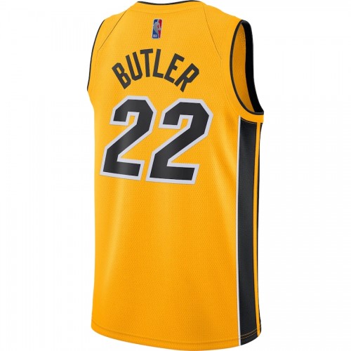 Men's Miami Heat Jimmy Butler #22 Nike Yellow 20/21 Swingman Jersey - Earned Edition