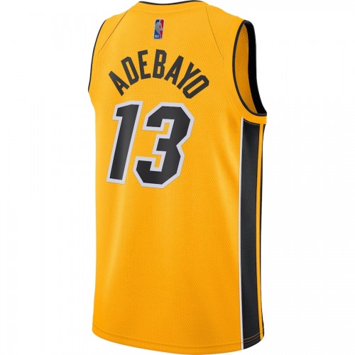 Men's Miami Heat Bam Adebayo #13 Nike Yellow 20/21 Swingman Jersey - Earned Edition