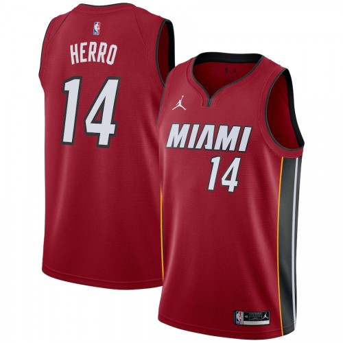 Men's Miami Heat Tyler Herro #14 Jordan Red 20/21 Swingman Player Jersey - Statement Edition