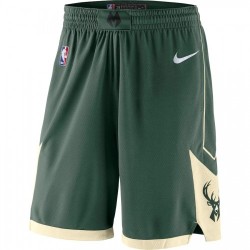Men's Milwaukee Bucks Nike Green 2019/20 Swingman Shorts - Icon Edition Men's Milwaukee Bucks Nike Green 2019/20 Swingman Shorts - Icon Edition