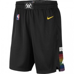 Men's Denver Nuggets Nike Black 2019/20 Swingman Shorts - City Edition Men's Denver Nuggets Nike Black 2019/20 Swingman Shorts - City Edition