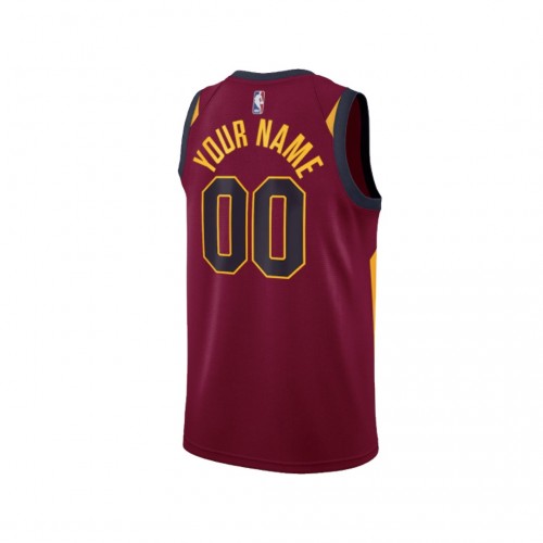Men's Cleveland Cavaliers Nike Wine Swingman Custom NBA Jersey - Icon Edition