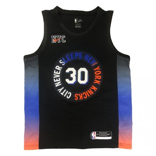 Men's New York Knicks Julius Randle #30 Nike Black 2020/21 Swingman Jersey - City Edition
