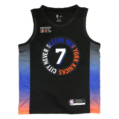 Men's New York Knicks Carmelo Anthony #7 Nike Black 2020/21 Swingman Jersey - City Edition