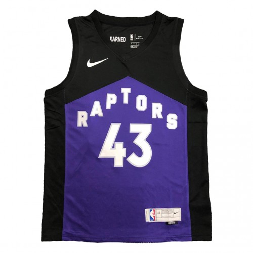 Men's Toronto Raptors Pascal Siakam #43 Nike Black&Purple 2021 Swingman NBA Jersey - Earned Edition