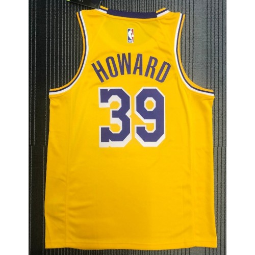 Men's Los Angeles Lakers Dwight Howard #39 Gold Swingman NBA Jersey - Icon Edition