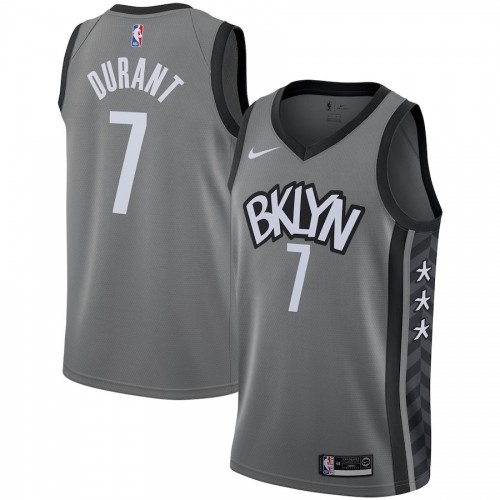 Men's Brooklyn Nets Kevin Durant #7 Nike Gray 2020/21 Swingman Jersey - Statement Edition