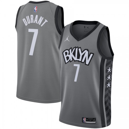 Men's Brooklyn Nets Kevin Durant #7 Jordan Gray 2020/21 Swingman Jersey - Statement Edition