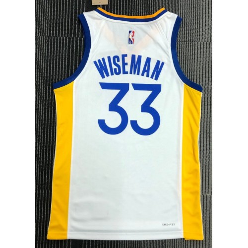 Men's Golden State Warriors James Wiseman #33 Nike White 2021/22 Swingman Jersey - Association Edition