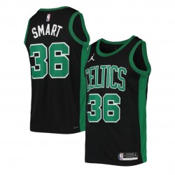 Men's Boston Celtics Marcus Smart #36 Jordan Black&Green 2020/21 Swingman Jersey - Statement Edition Men's Boston Celtics Marcus Smart #36 Jordan Black&Green 2020/21 Swingman Jersey - Statement Edition