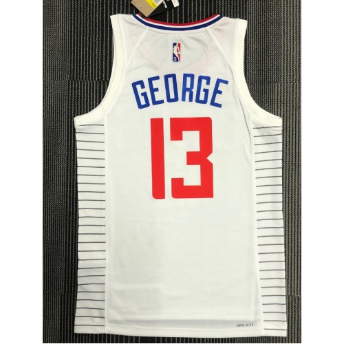 Men's Los Angeles Clippers George #13 Nike White Swingman NBA Jersey - Association Edition