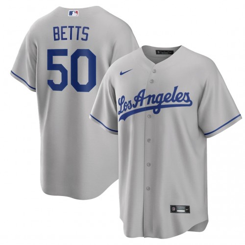 Men's Los Angeles Dodgers Mookie Betts Nike Gray Alternate 2020 Jersey