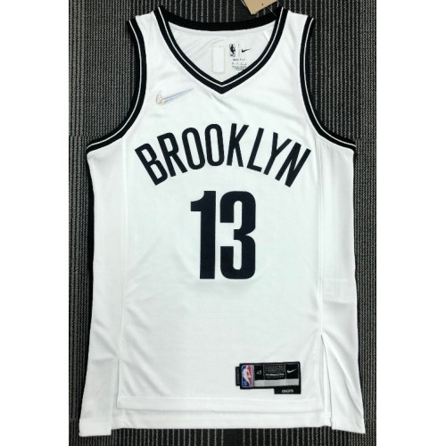 Men's Brooklyn Nets James Harden #13 Nike White 2021 Swingman NBA Jersey - Icon Edition