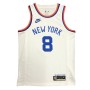 Men's New York Knicks Kemba Walker #8 White 2021/22 Swingman Jersey - Classic Edition