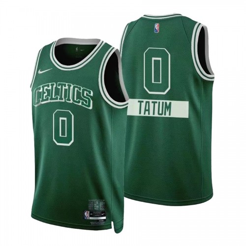 Men's Boston Celtics Jaylen Tatum #0 Nike Green 2021/22 Swingman Jersey - City Edition