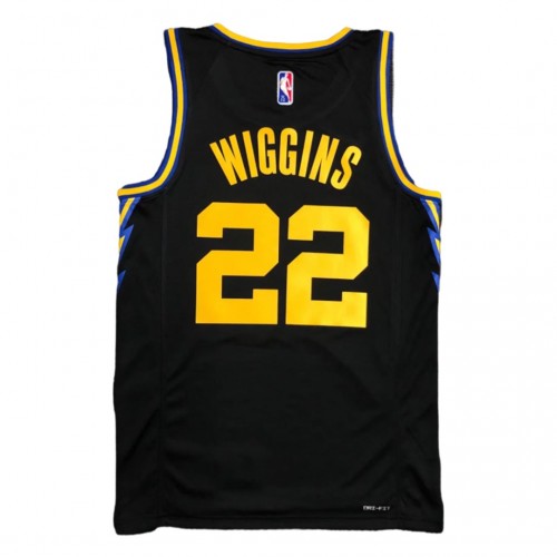 Men's Golden State Warriors Andrew Wiggins #22 Black 2021/22 Swingman Jersey - City Edition