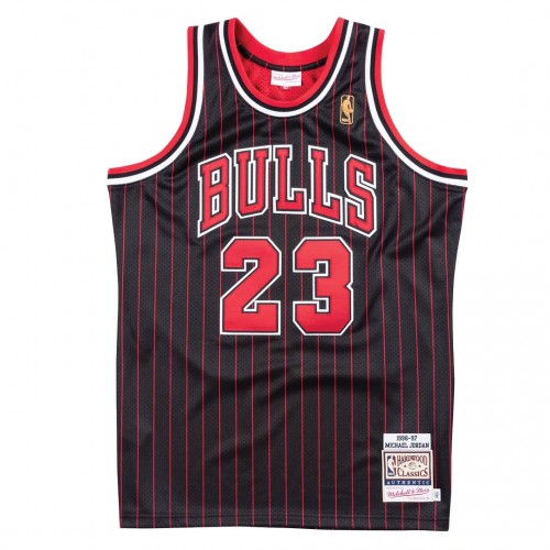 Men's Chicago Bulls Michael Jordan #23 Mitchell&Ness Black 1996/97 Hardwood Classics Swingman Jersey