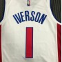 Men's Detroit Pistons Allen Iverson #1 Nike White 2021/22 Swingman NBA Jersey - Icon Edition