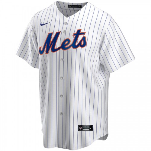 Men's New York Mets Jacob deGrom #48 Nike White&Royal Home 2020 Jersey