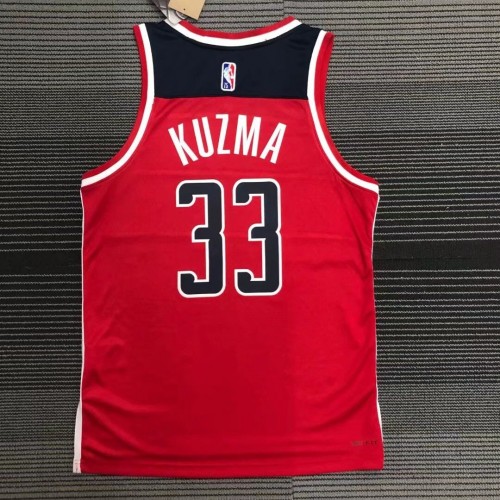 Men's Washington Wizards Kyle Kuzma #33 Nike Red 2021/22 Swingman NBA Jersey - Icon Edition