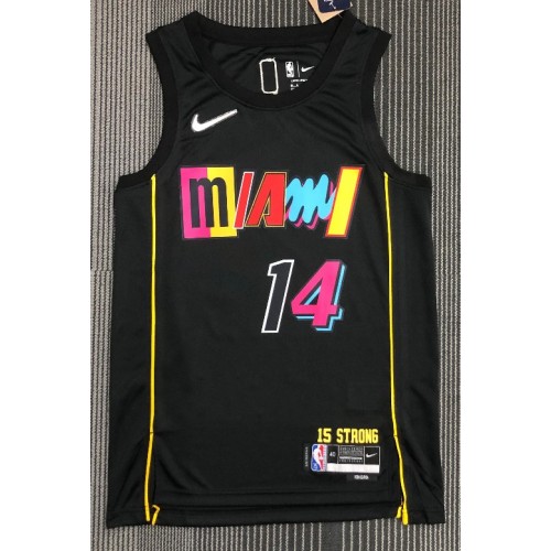 Men's Miami Heat Tyler Herro #14 Nike Black 2021/22 Swingman Jersey - City Edition