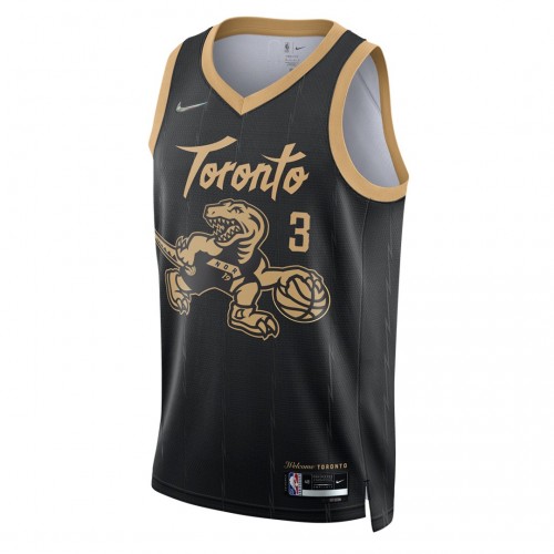 Men's Toronto Raptors OG Anunoby #3 Nike Black 2021 Swingman Jersey - City Edition