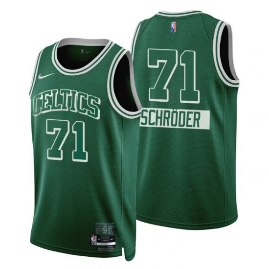 Men's Boston Celtics Dennis Schroder #71 Nike Green 2021/22 Swingman NBA Jersey - City Edition