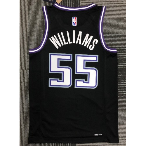 Men's Sacramento Kings Jason Williams #55 Nike Black 2021/22 Swingman NBA Jersey - City Edition