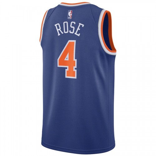 Men's New York Knicks Derrick Rose #4 Nike Blue 2020/21 Swingman Jersey - Icon Edition
