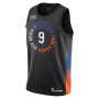 Men's New York Knicks RJ Barrett #9 Nike Black 2020/21 Swingman Jersey - City Edition