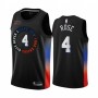 Men's New York Knicks Derrick Rose #4 Nike Black 202021 Swingman Jersey - City Edition