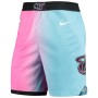 Men's Miami Heat Nike Pink/Light Blue 2020/21 Swingman Shorts City Edition