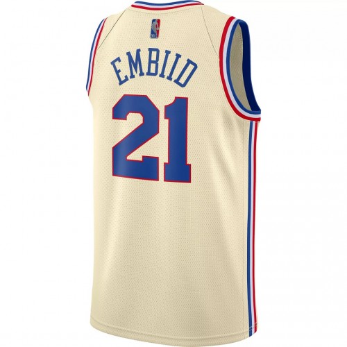 Men's Philadelphia 76ers Joel Embiid #21 Nike 2021 Swingman Jersey - Earned Edition