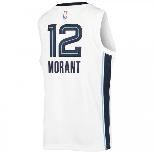 Men's Memphis Grizzlies Ja Morant Nike White 2020/21 Swingman Jersey – Association Edition