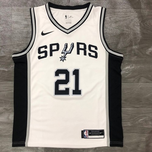 Men's San Antonio Spurs Tim Duncan #21 Nike White 2020/21 Swingman Jersey - Association Edition