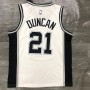 Men's San Antonio Spurs Tim Duncan #21 Nike White 2020/21 Swingman Jersey - Association Edition