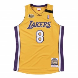 Men's Los Angeles Lakers Home Final Kobe Bryant #8 Throwback Yellow 1999-00 Hardwood Jersey