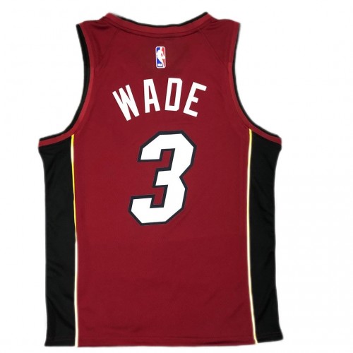 Men's Miami Heat Dwyane Wade #3 Jordan Red 20/21 Swingman Player Jersey - Statement Edition