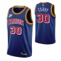Men's Golden State Warriors Stephen Curry #30 Blue 2021/22 75th Anniversary Jersey - Classic Edition