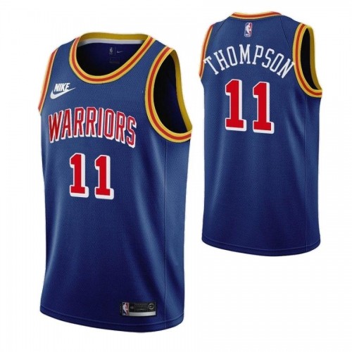 Men's Golden State Warriors Klay Thompson #11 Blue 2021/22 75th Anniversary Jersey - Classic Edition