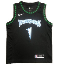 Men's Minnesota Timberwolves Anthony Edwards #1 Nike Black Hardwood Classics Swingman Jersey Men's Minnesota Timberwolves Anthony Edwards #1 Nike Black Hardwood Classics Swingman Jersey